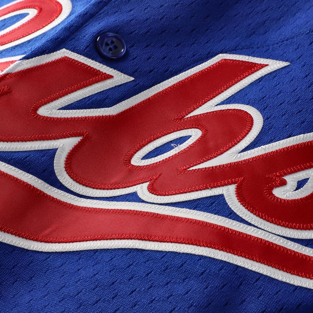 Ryne Sandberg Chicago Cubs Mitchell & Ness Cooperstown Collection 1996 Mesh Batting Practice Button-Up Jersey - Royal