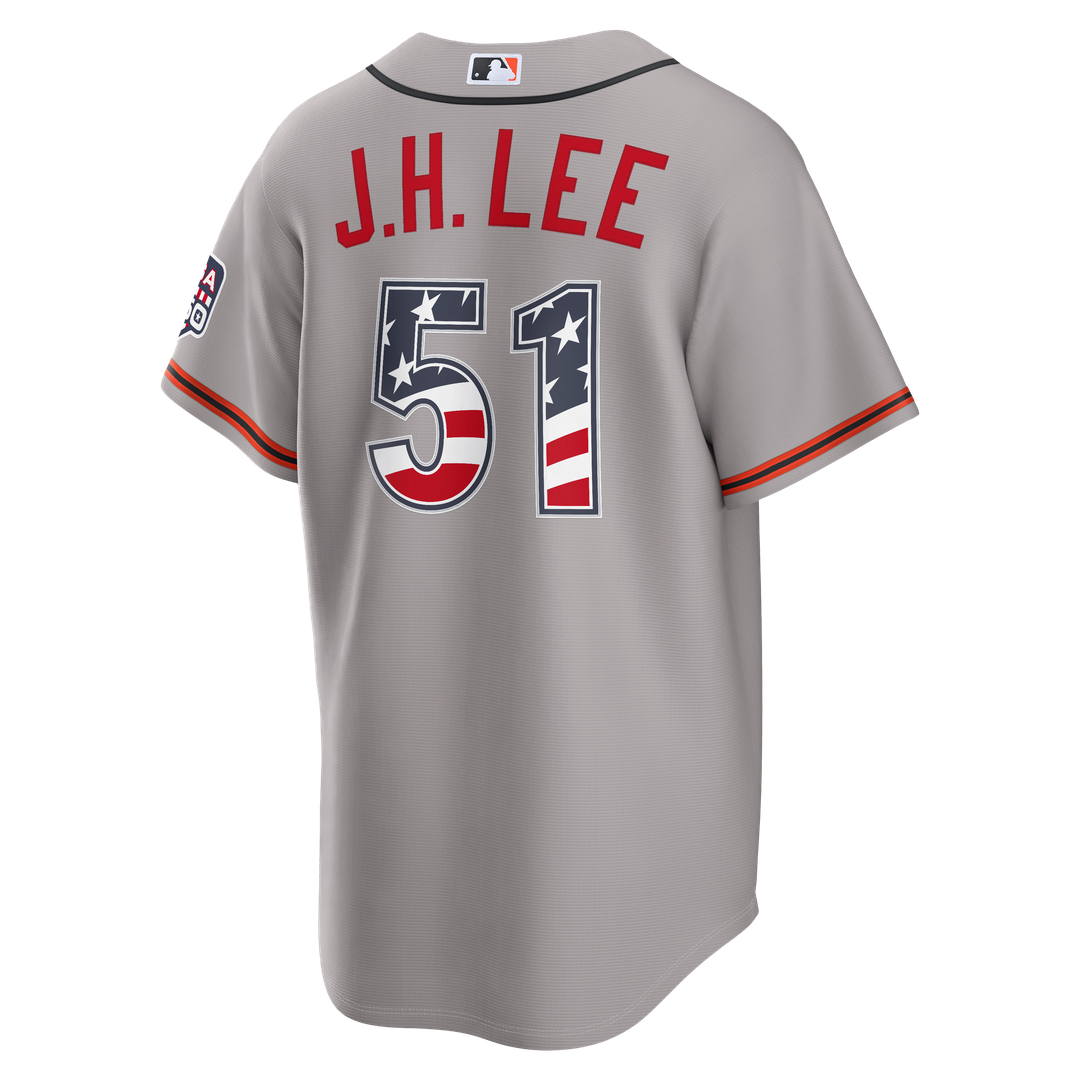 Jung Hoo Lee San Francisco Giants Nike USA 250 Fourth of July Road Stadium Jersey - Gray