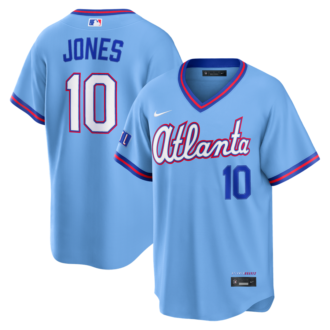 Chipper Jones Atlanta Braves Nike 2026 City Connect Stadium Jersey - Powder Blue
