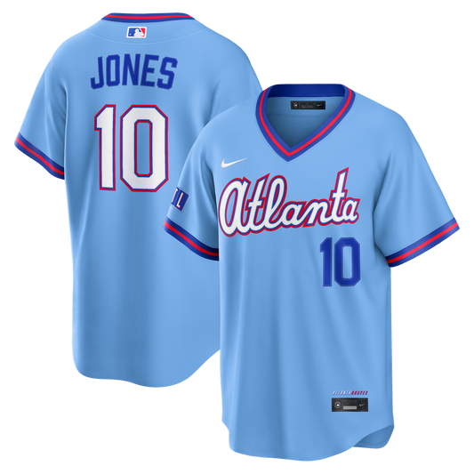 Chipper Jones Atlanta Braves Nike 2026 City Connect Stadium Jersey - Powder Blue