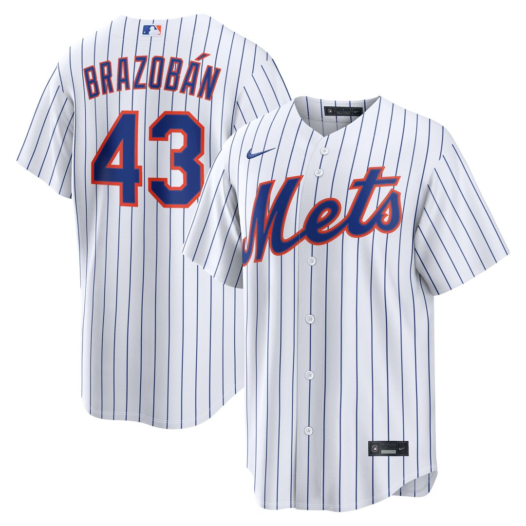 Huascar Brazobán New York Mets Nike Home Replica Jersey - White
