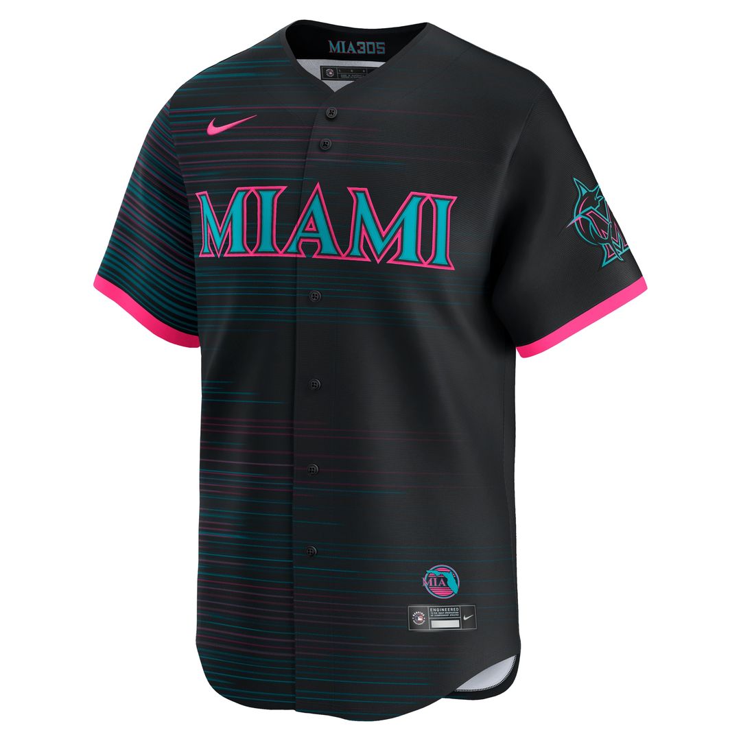 Miami Marlins Nike 2025 City Connect Limited Jersey - Black