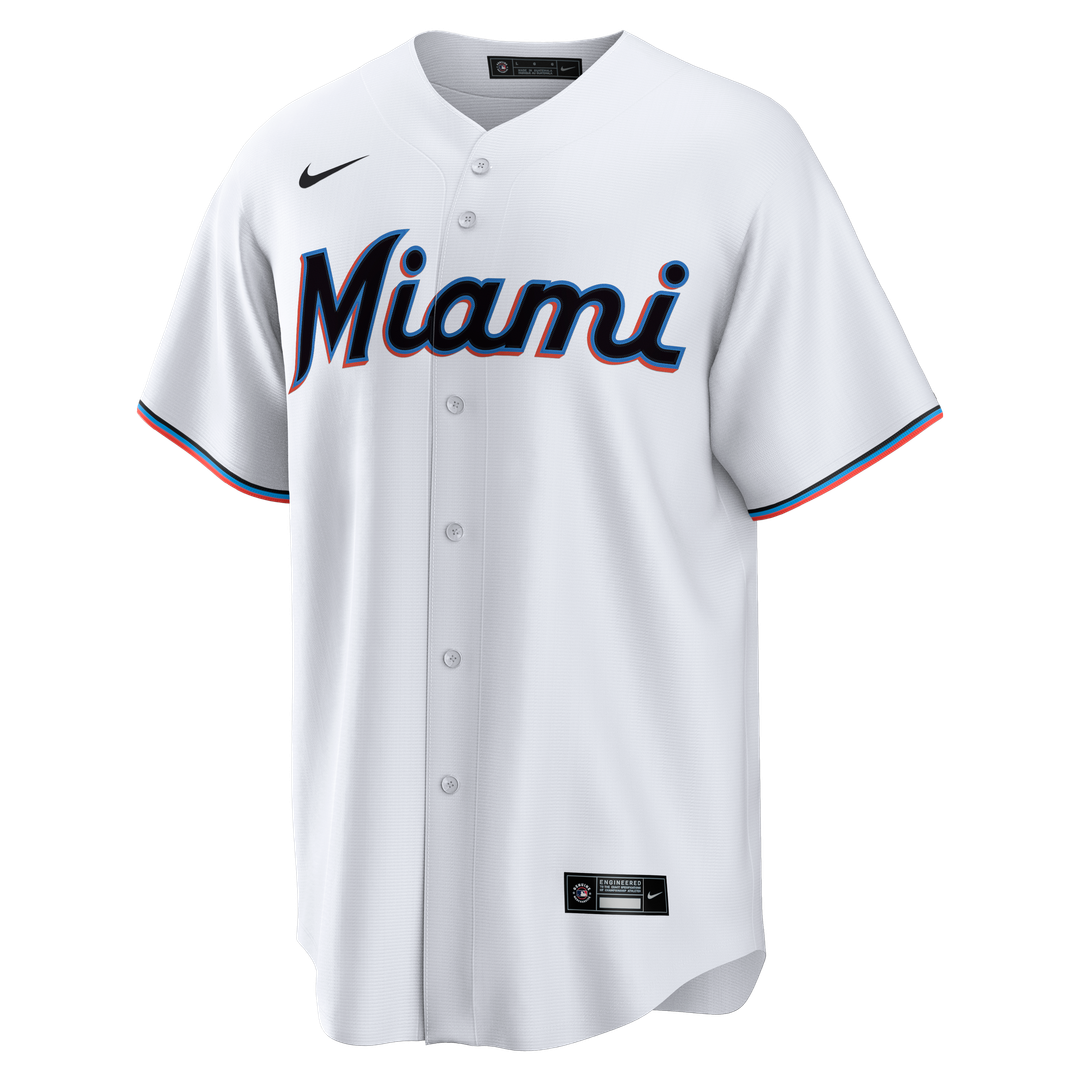 Miami Marlins Nike Home Big & Tall Replica Jersey - White