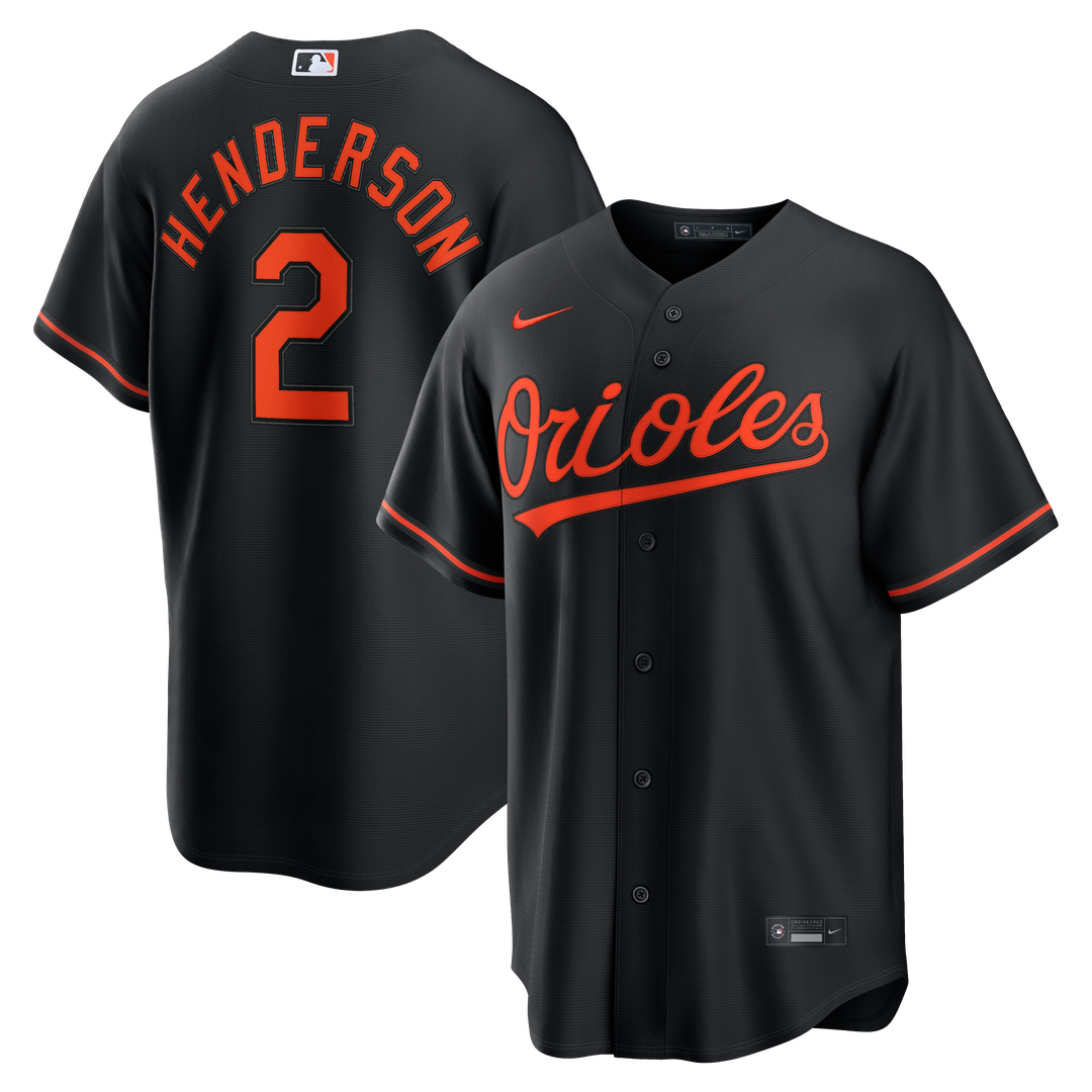 Gunnar Henderson Baltimore Orioles Nike Alternate Replica Jersey - Black