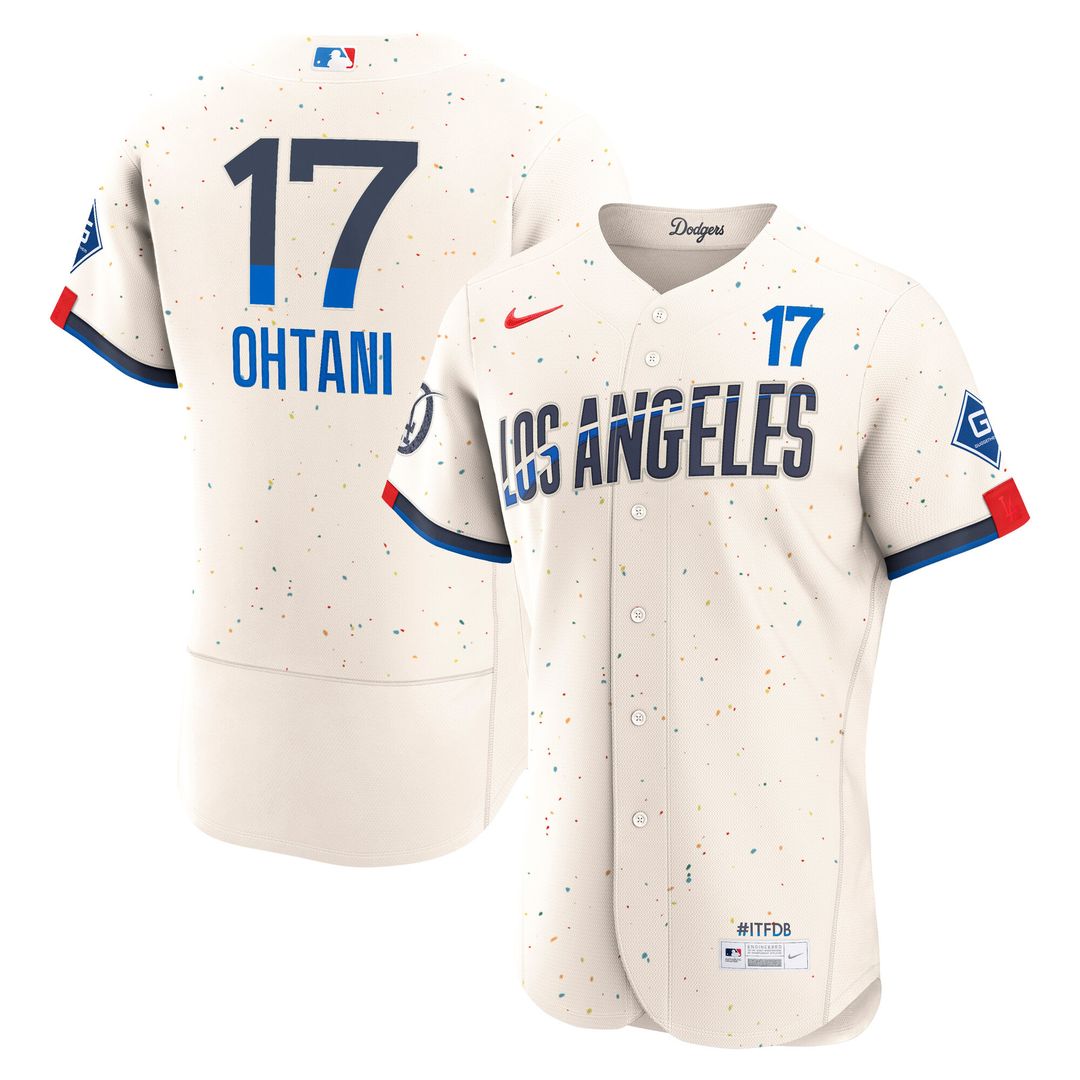 Shohei Ohtani Los Angeles Dodgers Nike City Connect Authentic Sponsor Patch Jersey - Cream