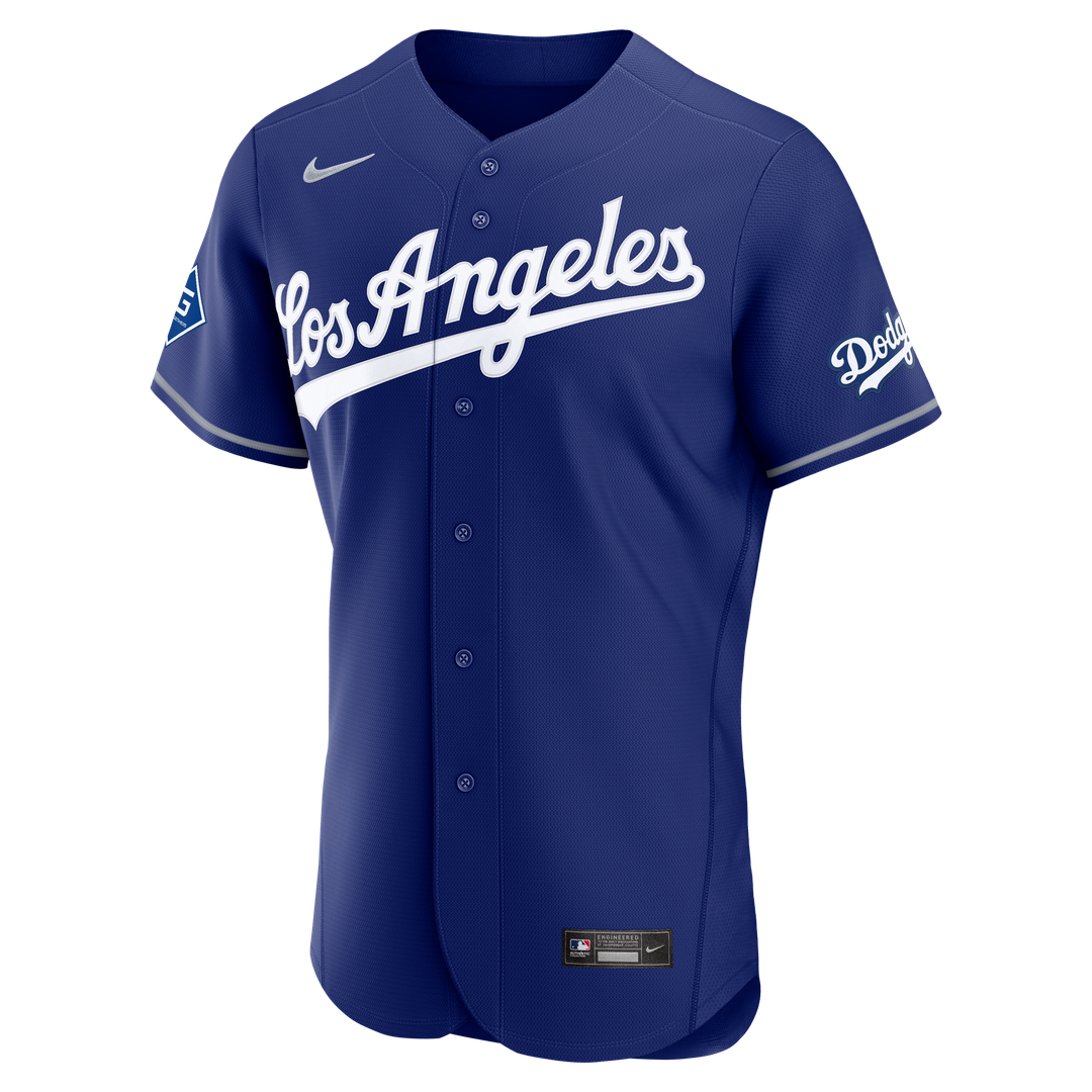 Los Angeles Dodgers Nike Alternate Authentic Jersey with Sponsor Patch - Royal