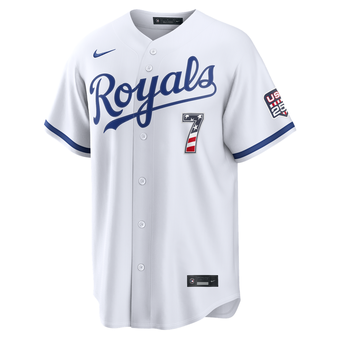 Bobby Witt Jr. Kansas City Royals Nike USA 250 Fourth of July Home Stadium Jersey - White