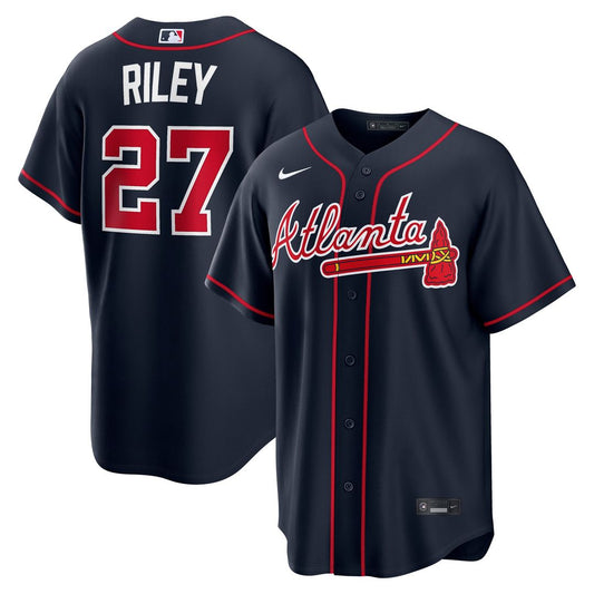 Austin Riley Atlanta Braves Nike Alternate Replica Jersey - Navy