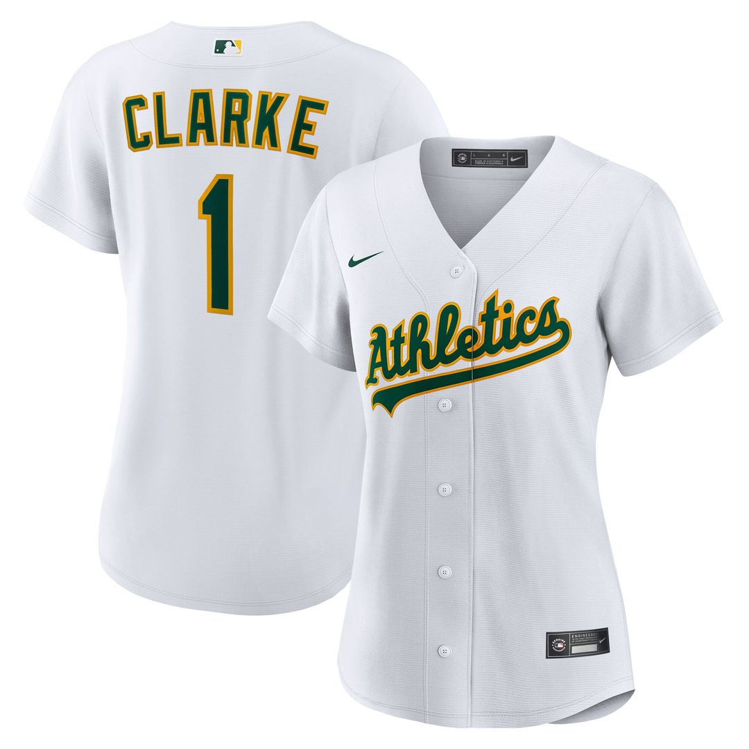 Denzel Clarke Athletics Nike Women's Home Replica Jersey - White