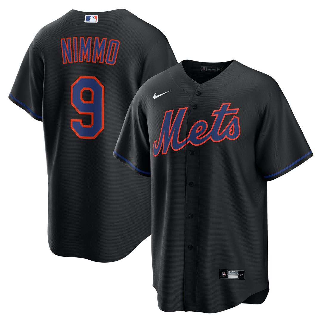 Brandon Nimmo New York Mets Nike Alternate Replica Jersey - Black
