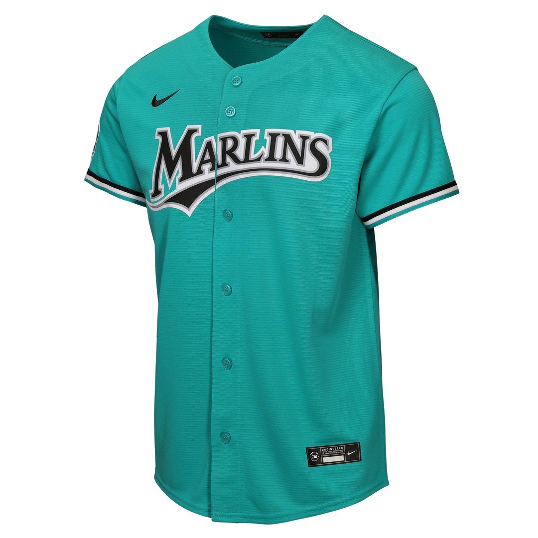 Miami Marlins Nike Youth Alternate Stadium Jersey - Teal