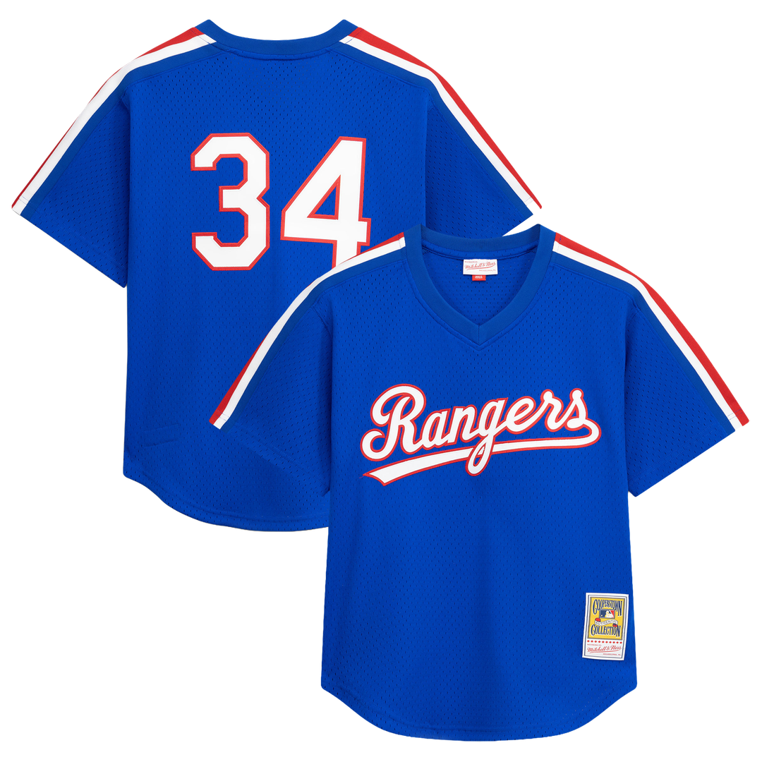 Nolan Ryan Texas Rangers Mitchell & Ness Big & Tall Cooperstown Mesh Batting Practice Jersey - Royal