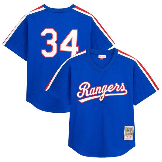 Nolan Ryan Texas Rangers Mitchell & Ness Big & Tall Cooperstown Mesh Batting Practice Jersey - Royal