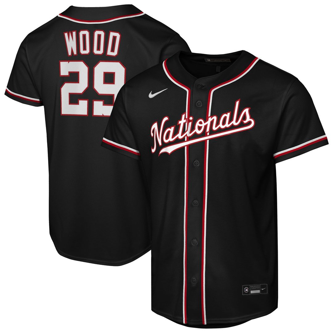 James Wood Washington Nationals Nike Youth Fashion Replica Player Jersey - Black