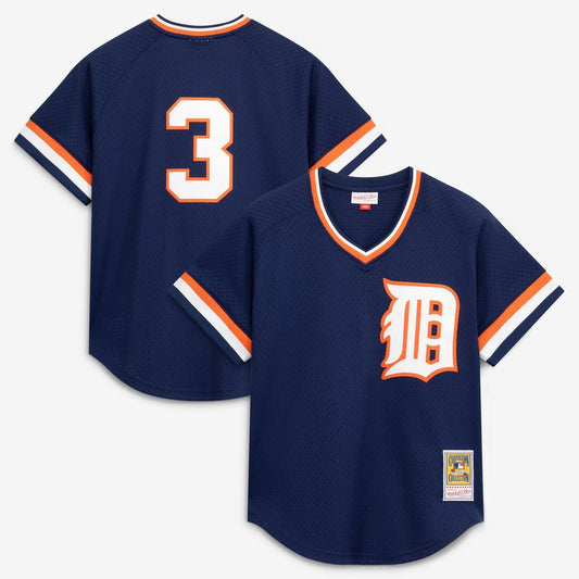Alan Trammell Detroit Tigers Mitchell & Ness Authentic Batting Practice Jersey - Navy