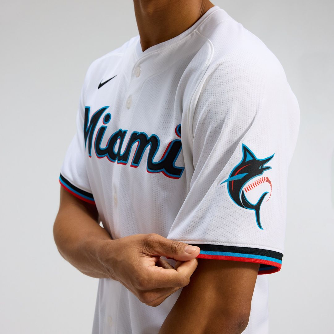 Miami Marlins Nike Home Limited Jersey - White