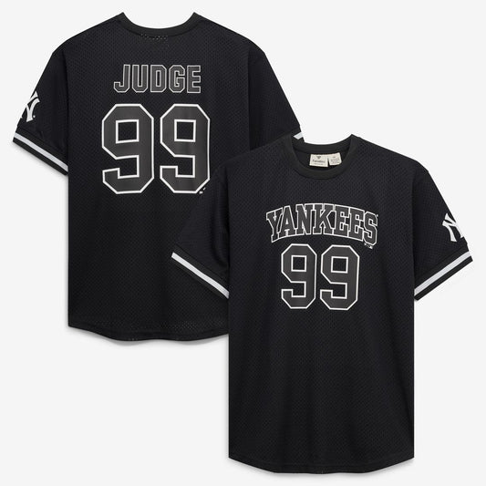 Aaron Judge New York Yankees Fanatics Big & Tall Heavyweight Mesh Jersey - Black/White