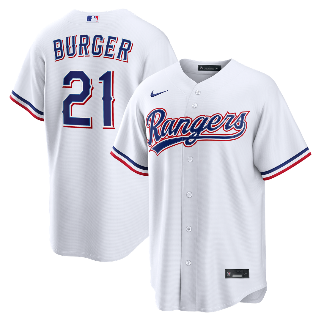 Jake Burger Texas Rangers Nike Home Replica Jersey - White