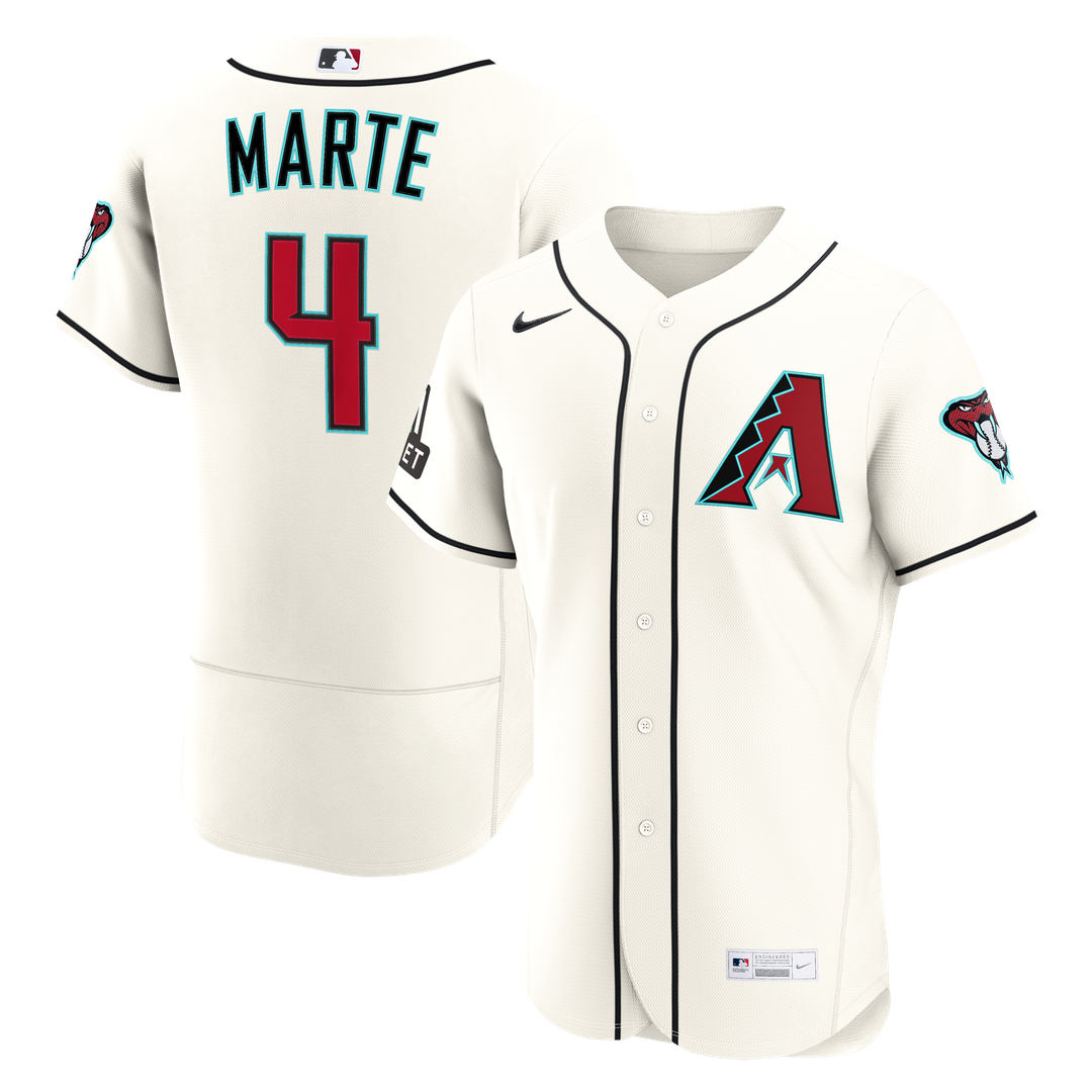 Ketel Marte Arizona Diamondbacks Nike Home Authentic Sponsor Patch Jersey - Cream