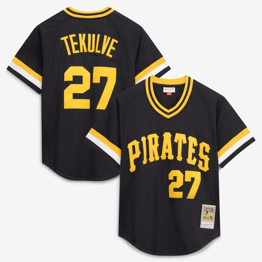 Kent Tekulve Pittsburgh Pirates Mitchell & Ness Authentic Batting Practice Jersey - Black