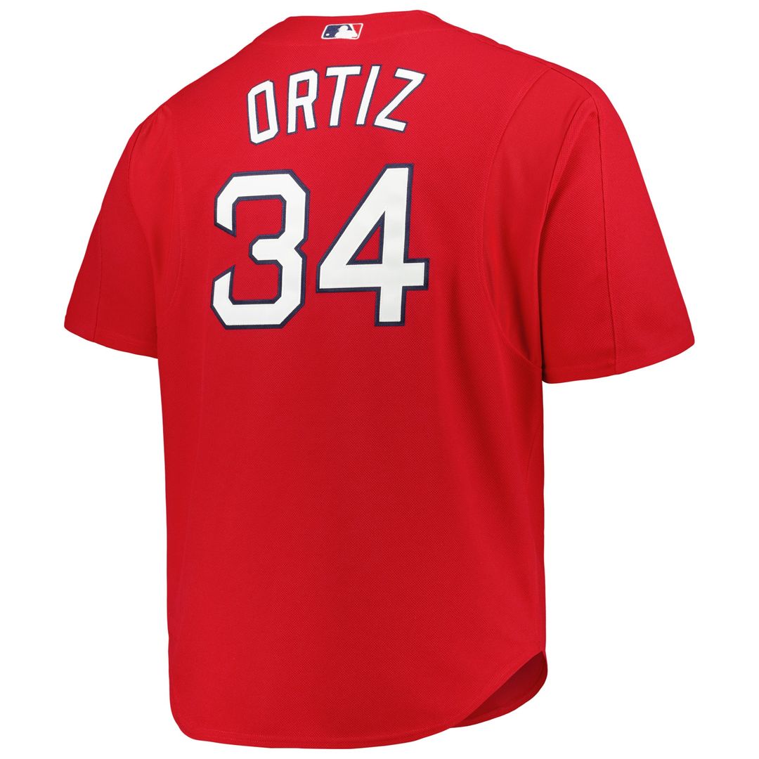 David Ortiz Boston Red Sox Mitchell & Ness Big & Tall Cooperstown Mesh Batting Practice Jersey - Red