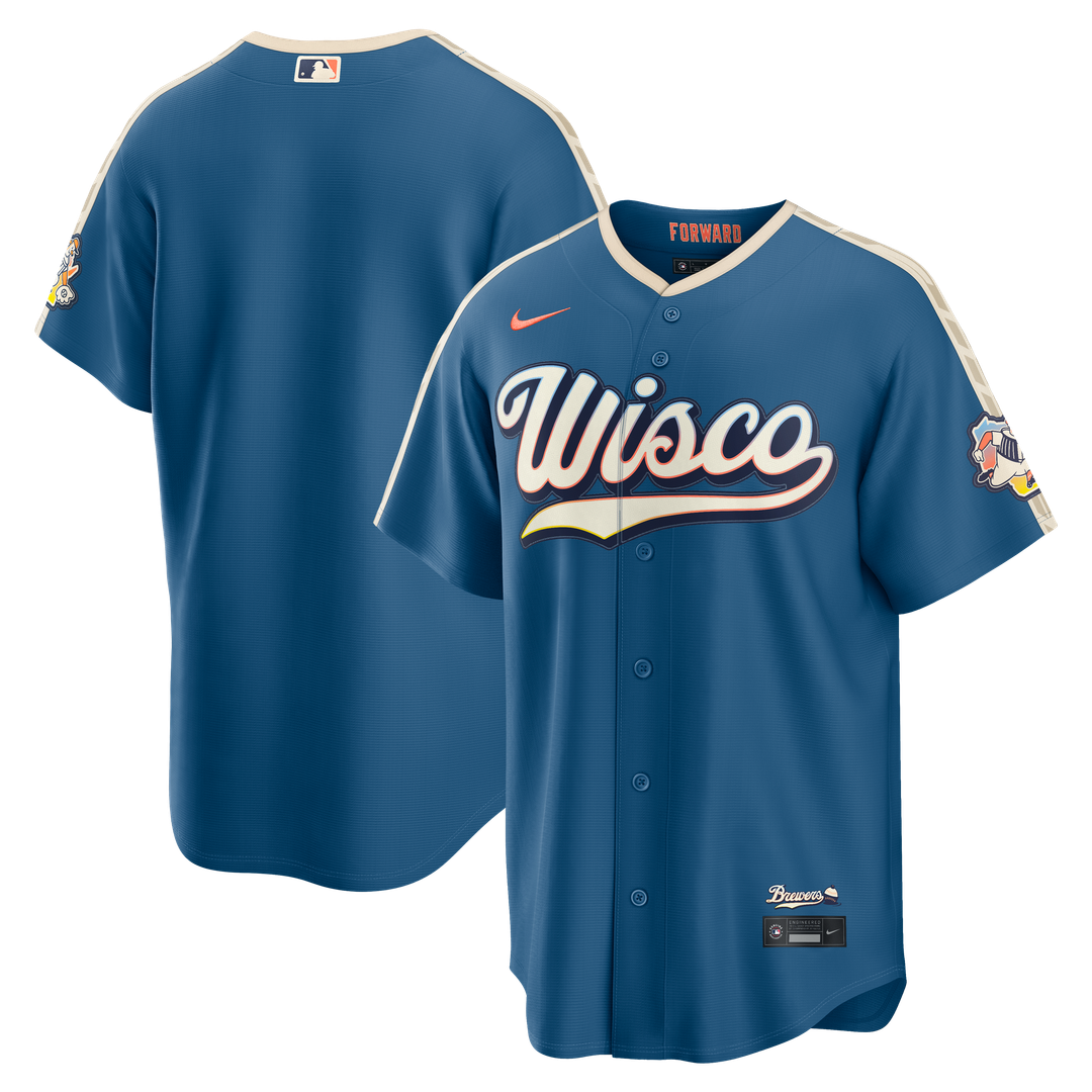 Milwaukee Brewers Nike 2026 City Connect Stadium Jersey - Mineral Blue