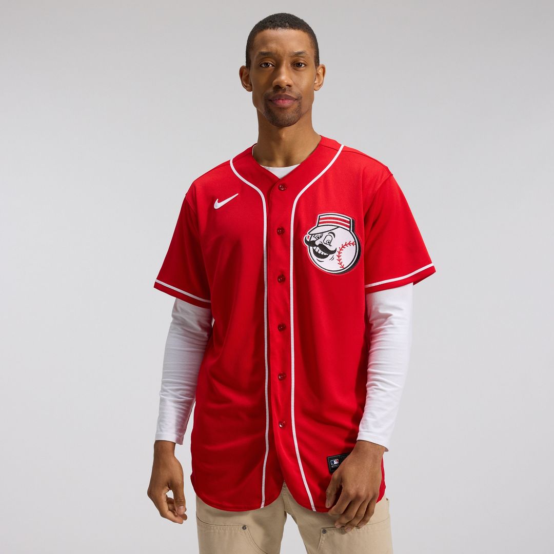 Cincinnati Reds Nike Alternate Authentic Team Logo Jersey - Scarlet