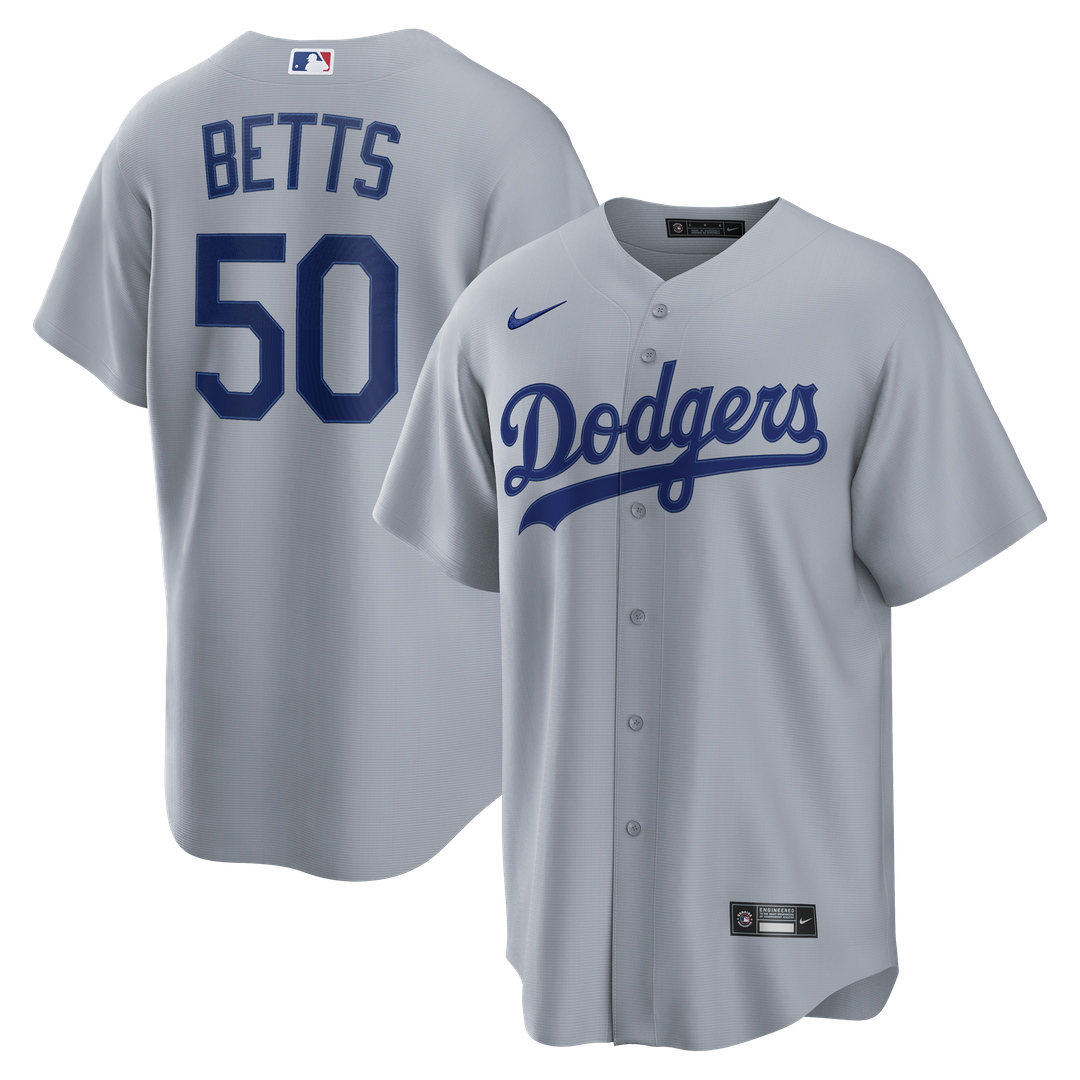Mookie Betts Los Angeles Dodgers Nike Road Replica Jersey - Gray