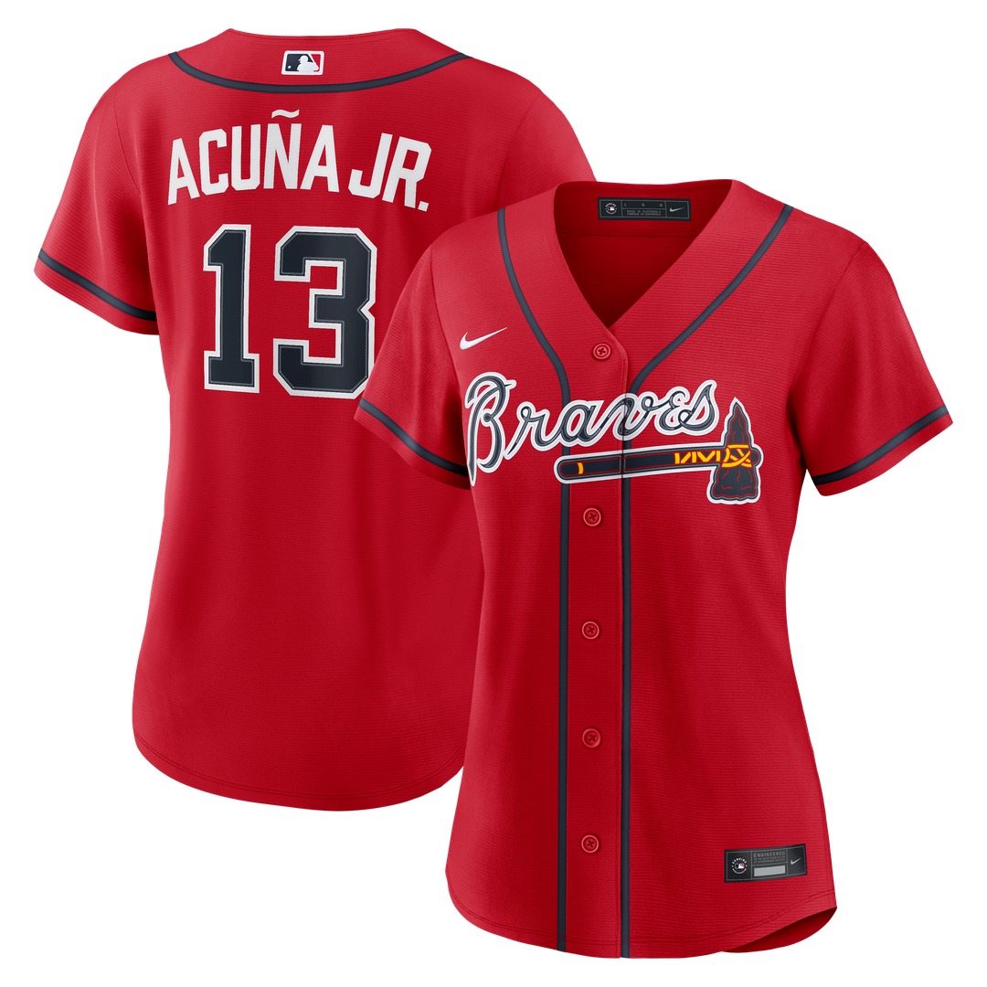 Ronald Acuña Jr. Atlanta Braves Nike Women's Alternate Replica Jersey - Navy