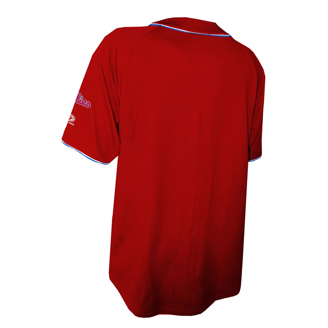 Philadelphia Phillies Stitches Team Color Full-Button Fashion Jersey - Red