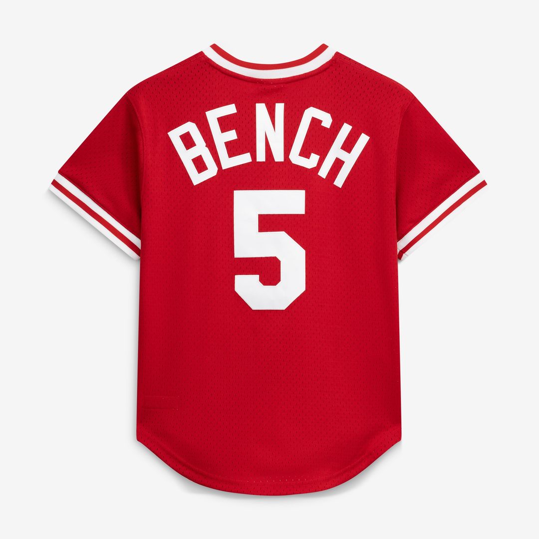 Johnny Bench Cincinnati Reds Mitchell & Ness Authentic Batting Practice Jersey - Scarlet