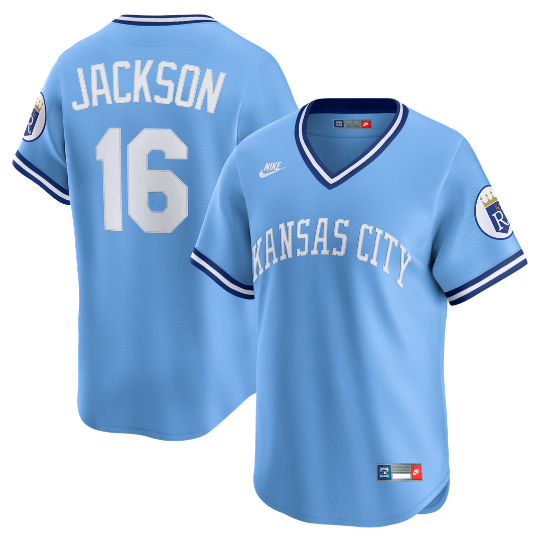 Bo Jackson Kansas City Royals Nike Throwback Cooperstown Collection Limited Jersey - Light Blue