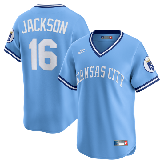 Bo Jackson Kansas City Royals Nike Throwback Cooperstown Collection Limited Jersey - Light Blue