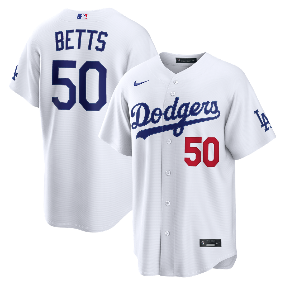 Mookie Betts Los Angeles Dodgers Nike  Home Stadium Jersey - White