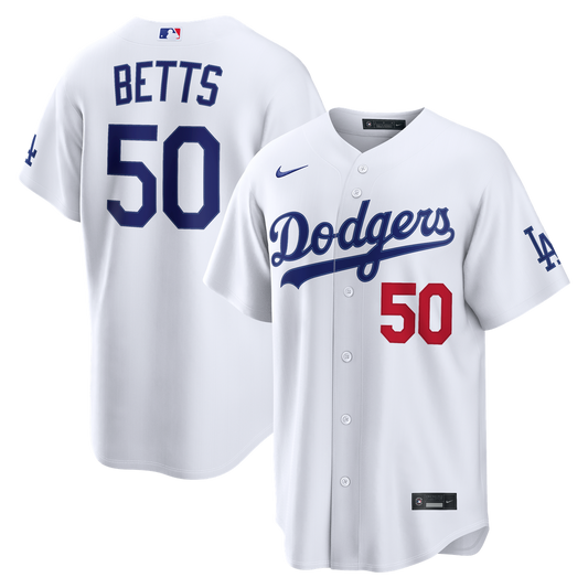 Mookie Betts Los Angeles Dodgers Nike  Home Stadium Jersey - White