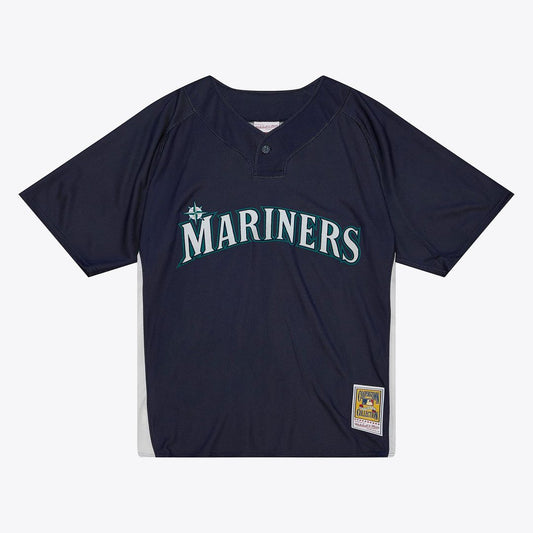 Ichiro Suzuki Seattle Mariners Mitchell & Ness Big & Tall Cooperstown Mesh Batting Practice Jersey - Navy