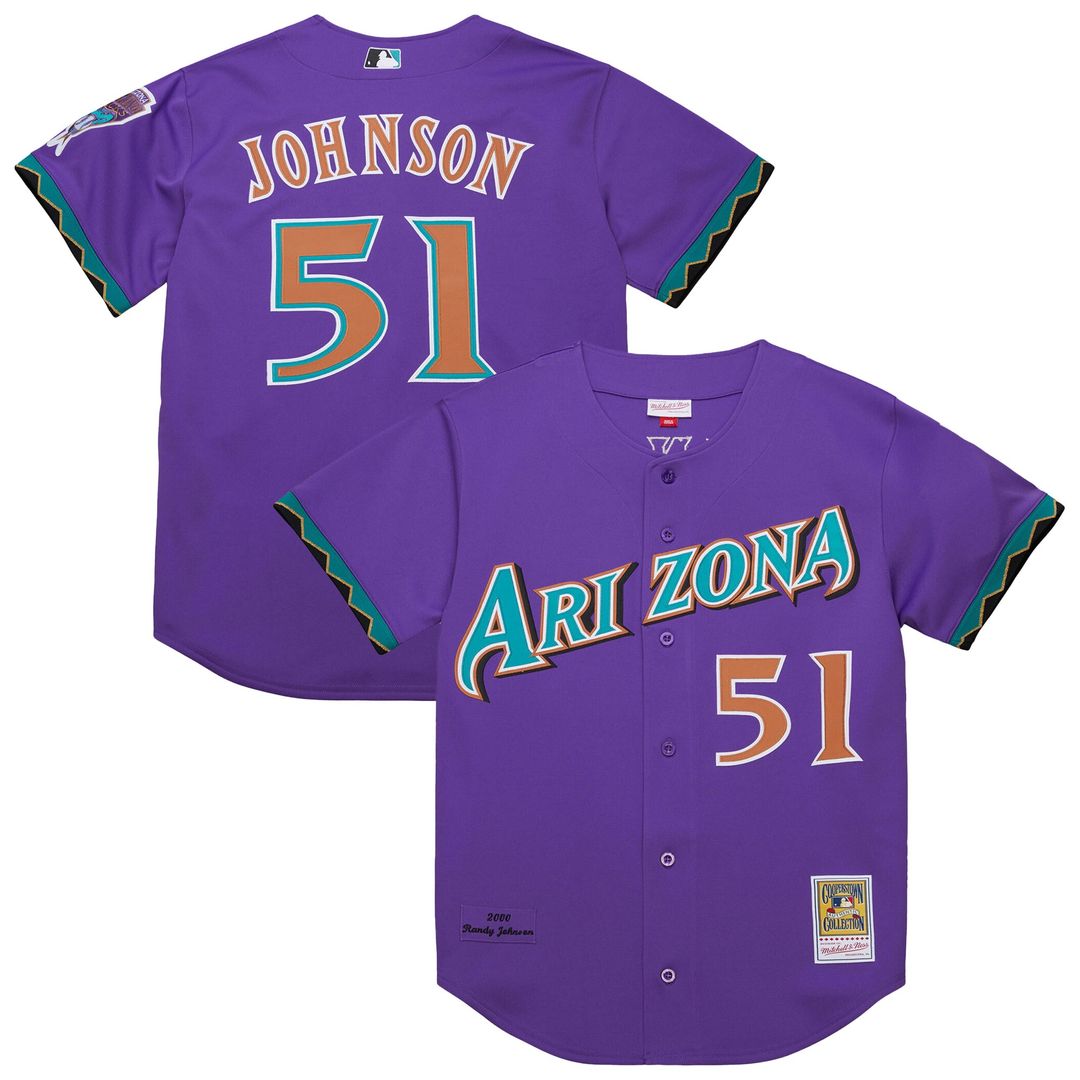 Randy Johnson Arizona Diamondbacks Mitchell & Ness 2000 Throwback Authentic Jersey - Purple