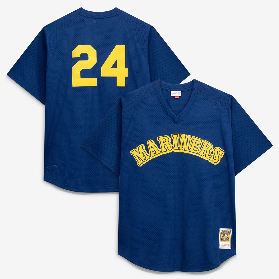 Ken Griffey Jr. Seattle Mariners Mitchell & Ness Big & Tall Cooperstown Collection Mesh Batting Practice Jersey - Royal