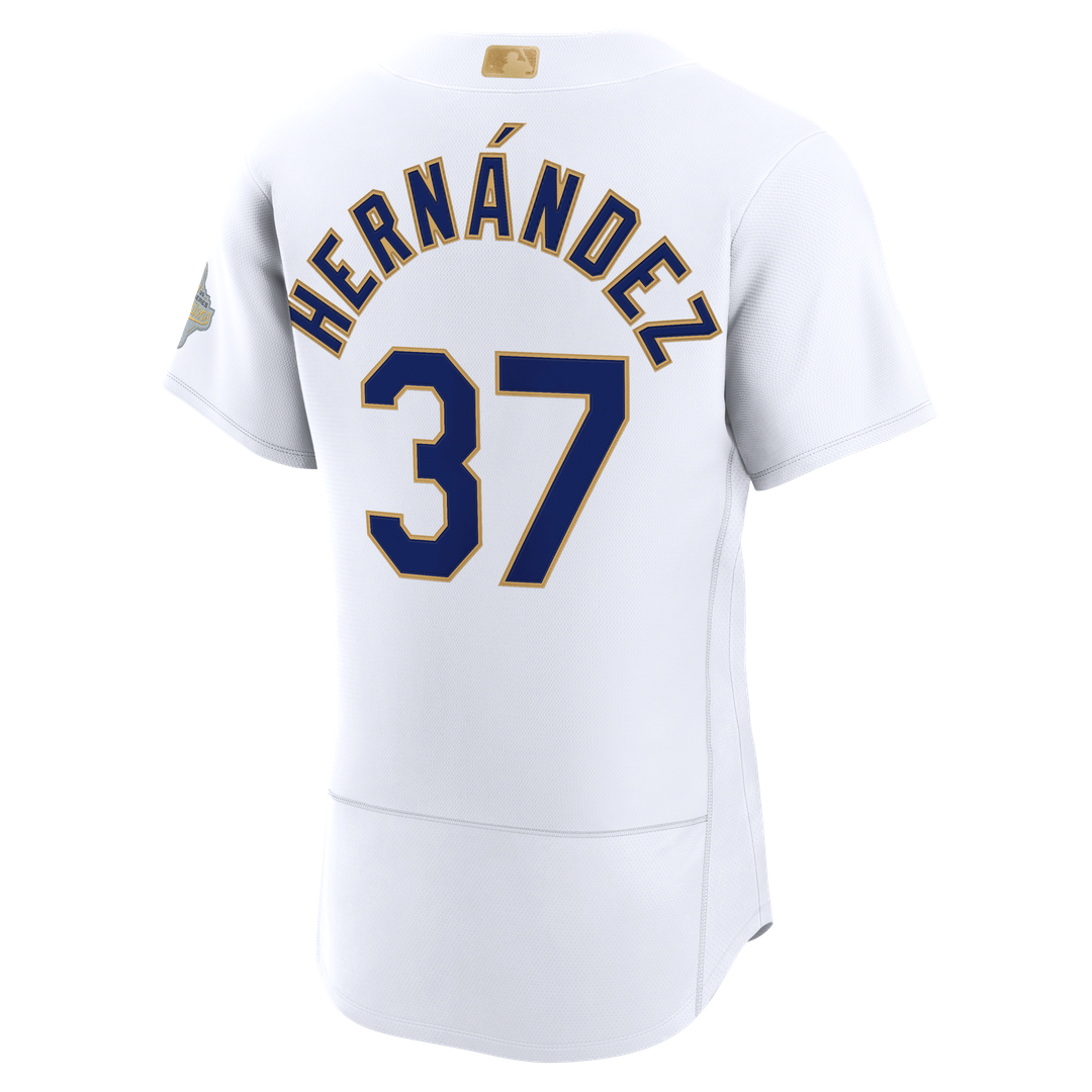 Teoscar Hernández Los Angeles Dodgers Nike 2026 Gold Collection Authentic Jersey - White