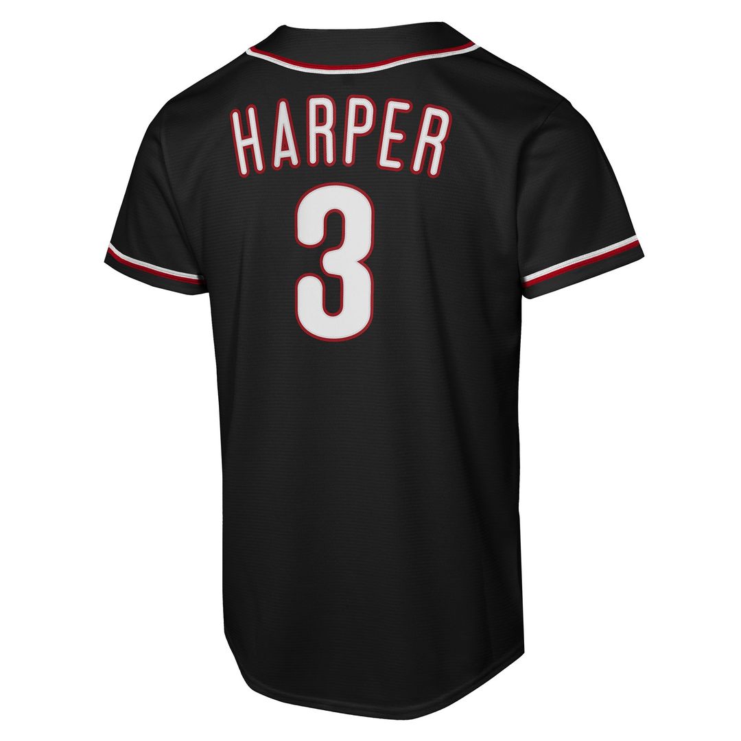 Bryce Harper Philadelphia Phillies Nike Youth Fashion Replica Player Jersey - Black