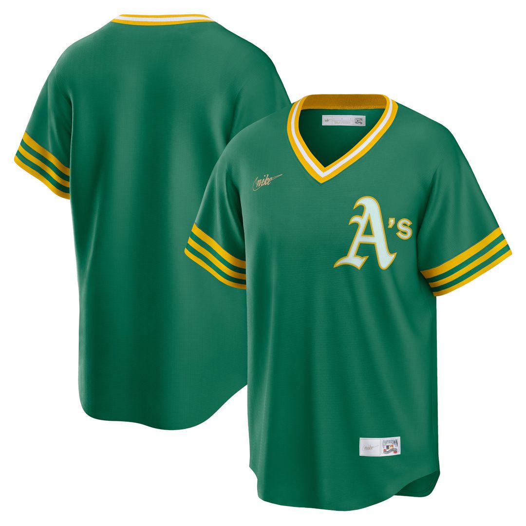 Athletics Nike Road Cooperstown Collection Team Jersey - Kelly Green