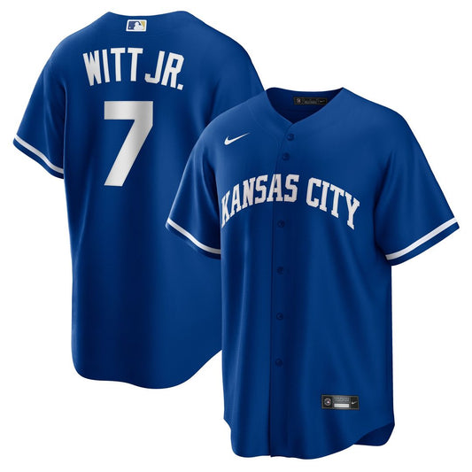 Bobby Witt Jr. Kansas City Royals Nike Alternate 2 Replica Jersey - Rush Blue