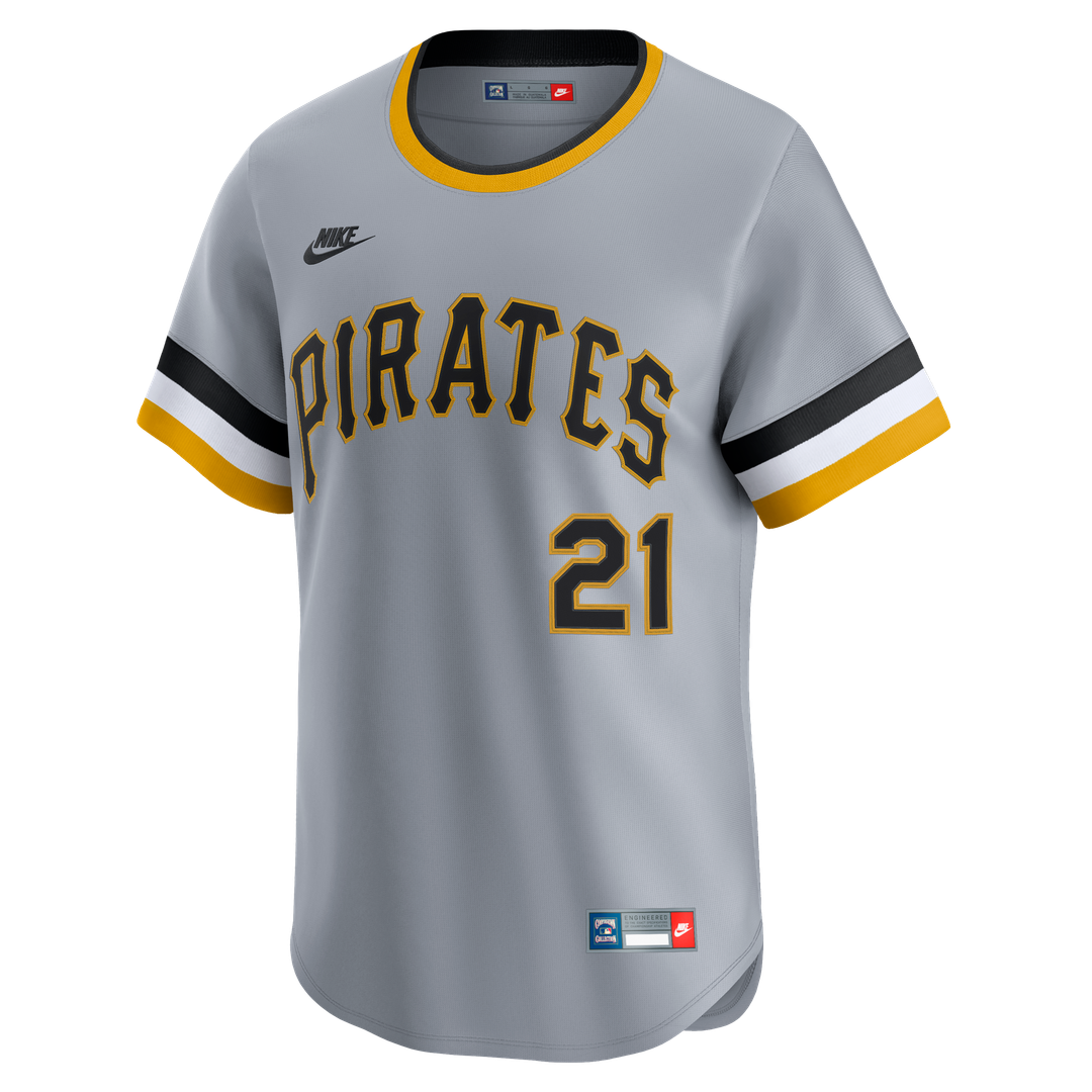 Roberto Clemente Pittsburgh Pirates Nike Throwback Cooperstown Collection Limited Jersey - Gray