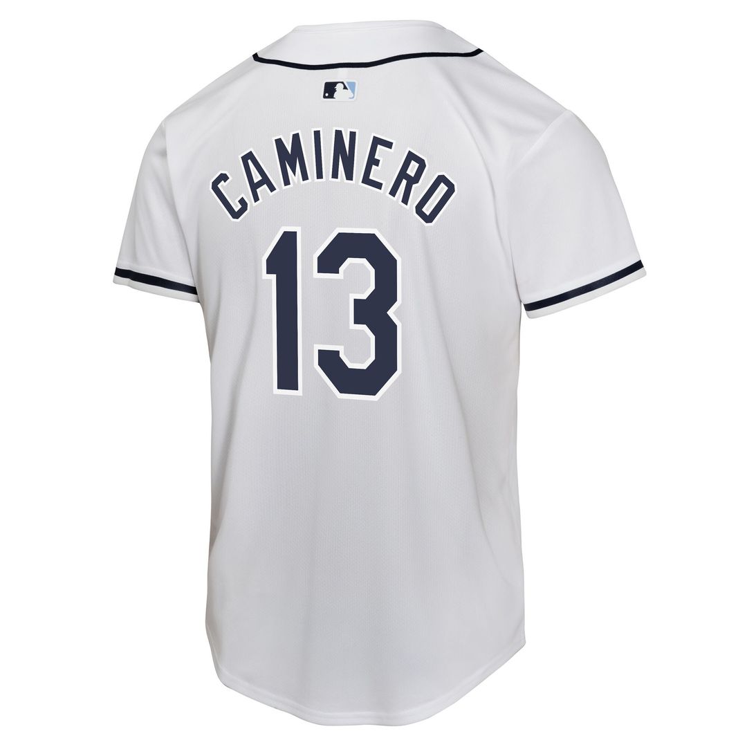 Junior Caminero Tampa Bay Rays Nike Youth Home Player Game Jersey - White