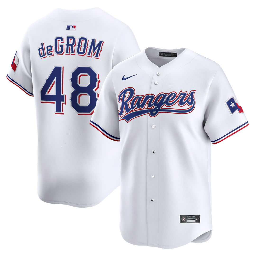 Jacob deGrom Texas Rangers Nike Home Limited Jersey - White