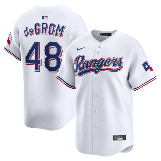 Jacob deGrom Texas Rangers Nike Home Limited Jersey - White