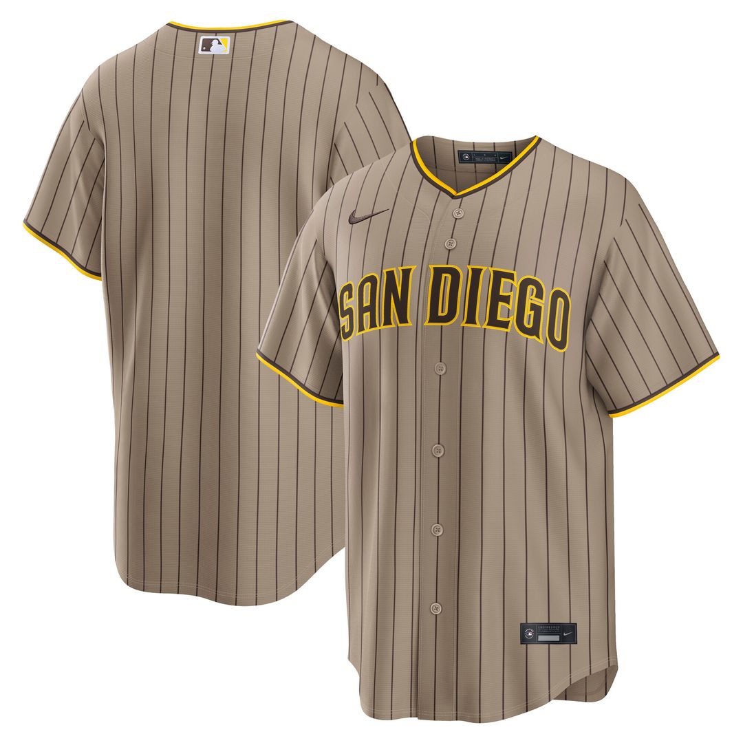 San Diego Padres Nike Alternate Replica Jersey - Sand