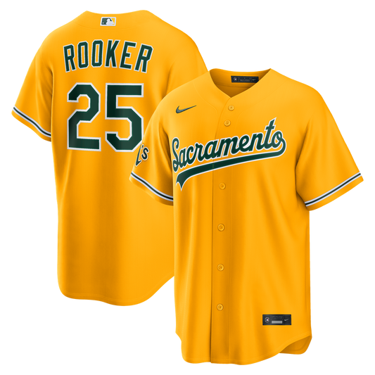 Brent Rooker Athletics Nike Alternate Stadium Jersey - Gold