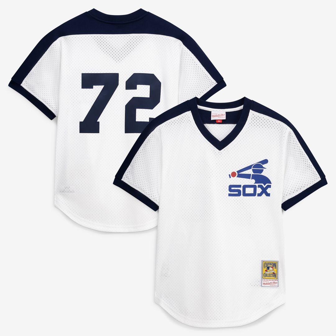 Carlton Fisk Chicago White Sox Mitchell & Ness Authentic Batting Practice Jersey - Navy