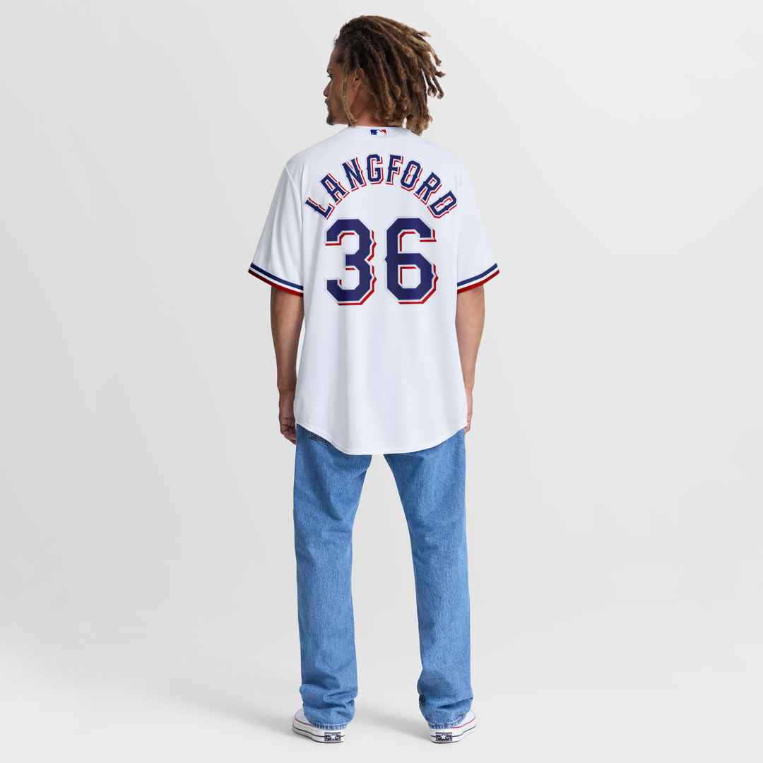 Wyatt Langford Texas Rangers Nike Home Replica Jersey - White